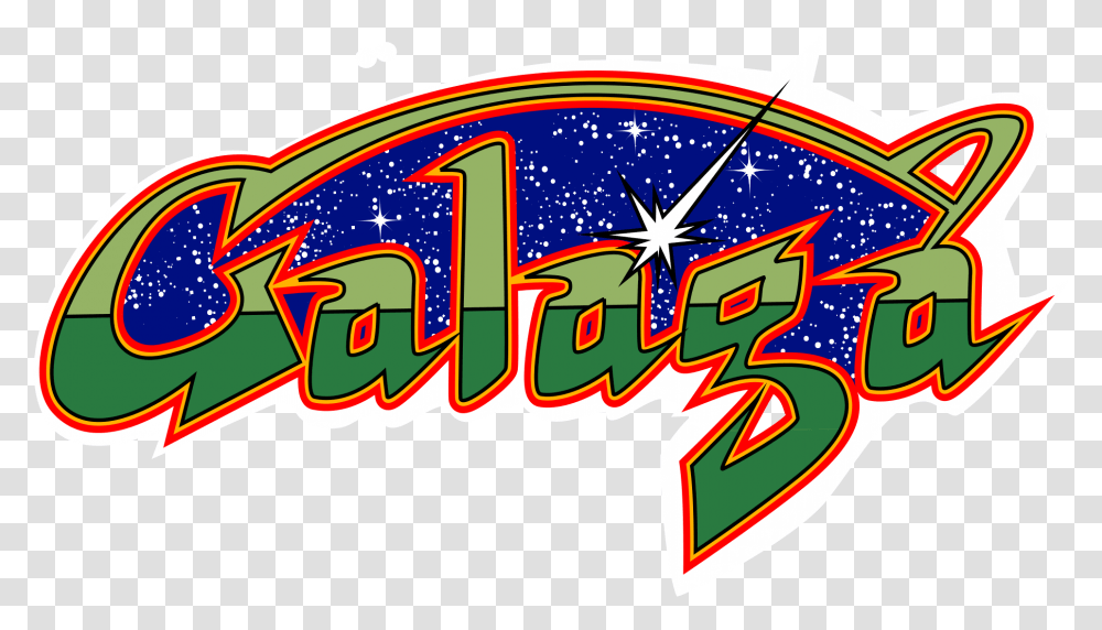 Galaga 6 Image Galaga Game Arcade Logo, Text, Symbol, Label, Urban Transparent Png