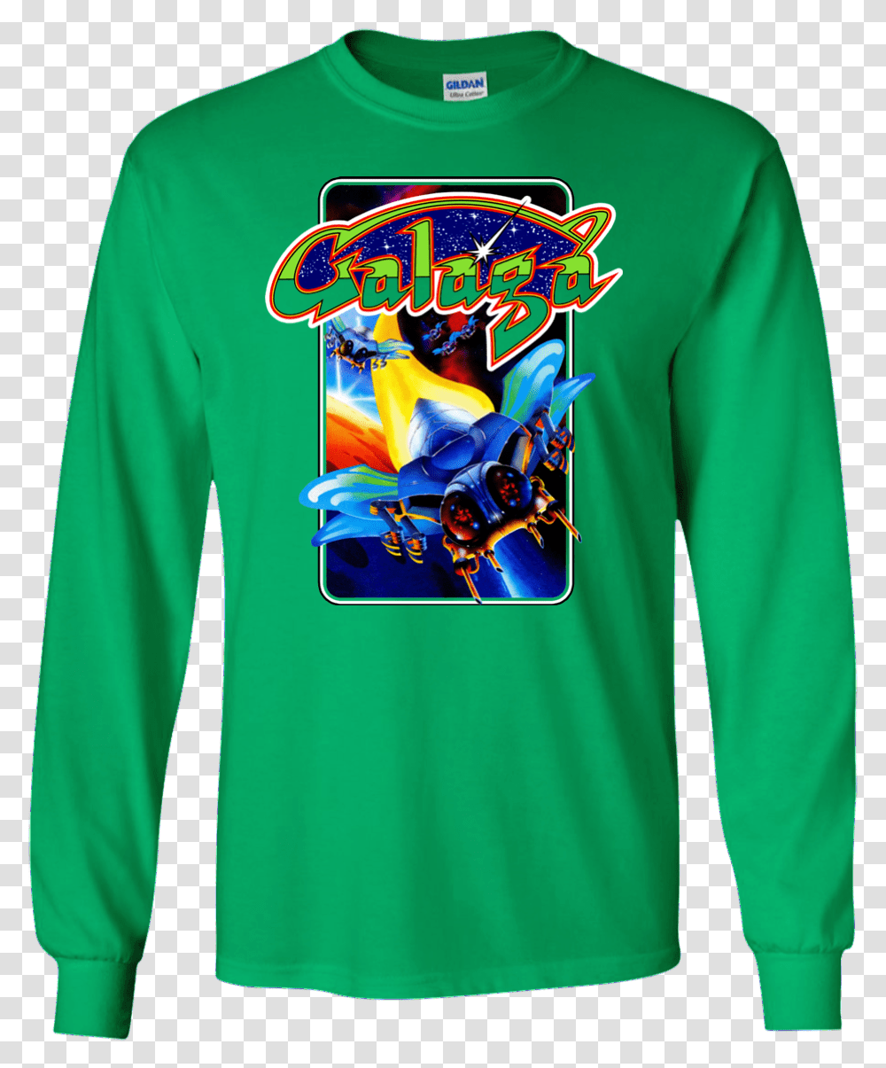 Galaga Retro Arcade Video Game Galaga 88 Marquee Galaga T Shirt, Sleeve, Apparel, Long Sleeve Transparent Png