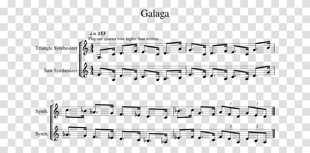 Galaga Theme Piano Sheet Music, Gray, World Of Warcraft Transparent Png