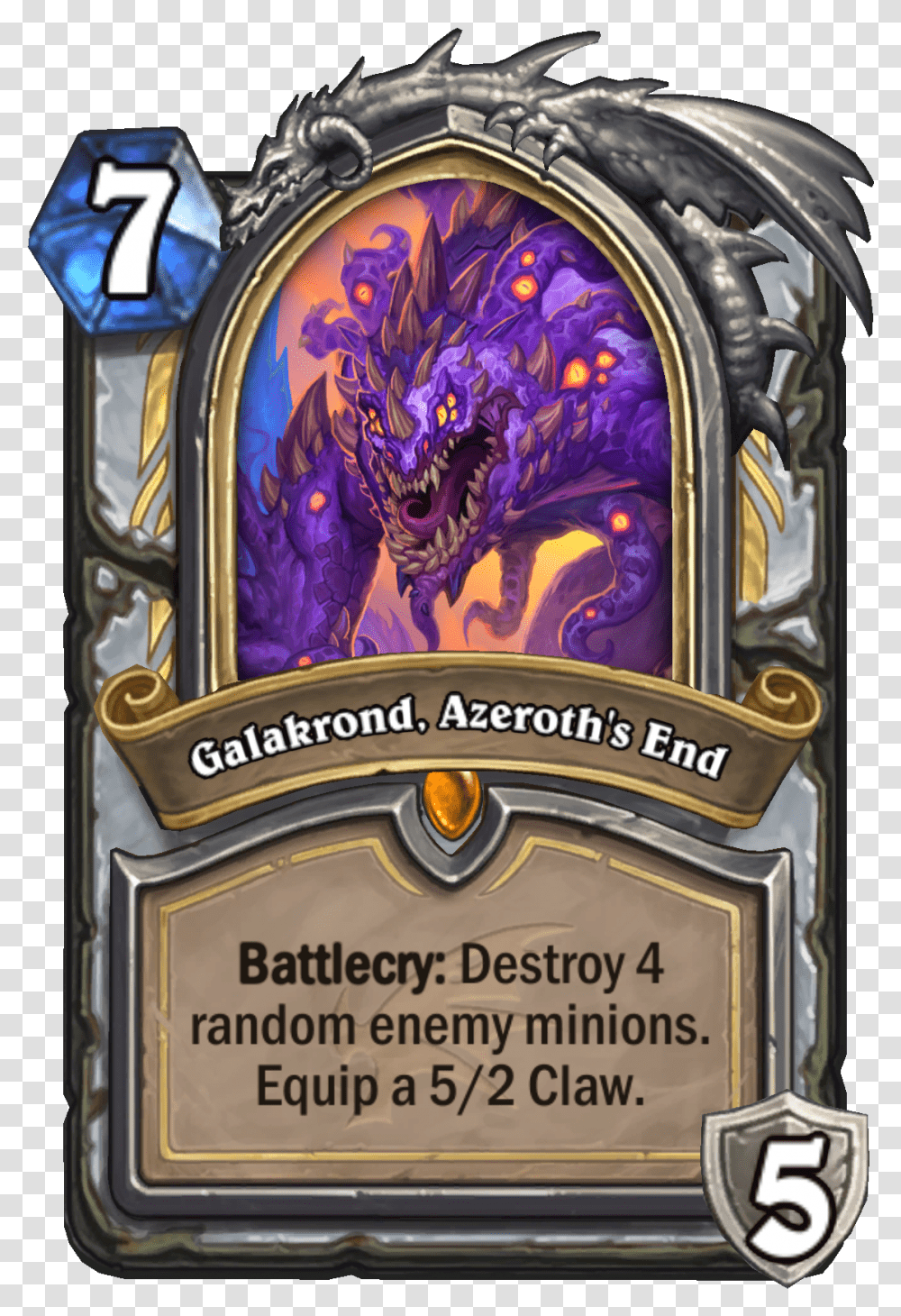 Galakrond Azeroths End Enus Galakrond Cards, Plaque, World Of Warcraft Transparent Png