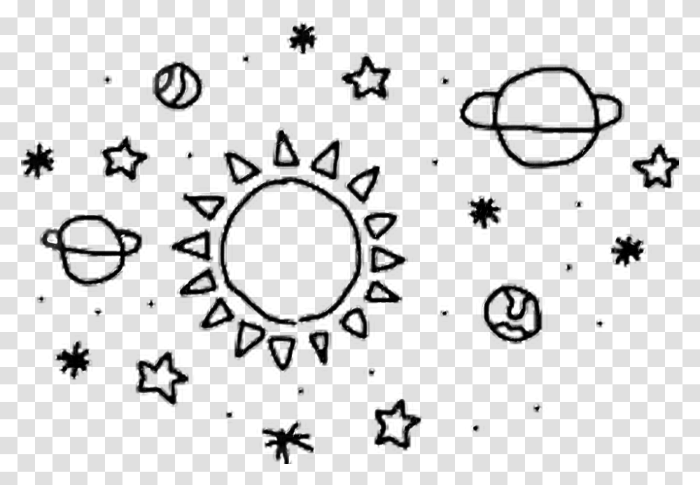 Galaxia Luna Sol Sticker Aesthetic Planets, Stencil, Snowflake Transparent Png