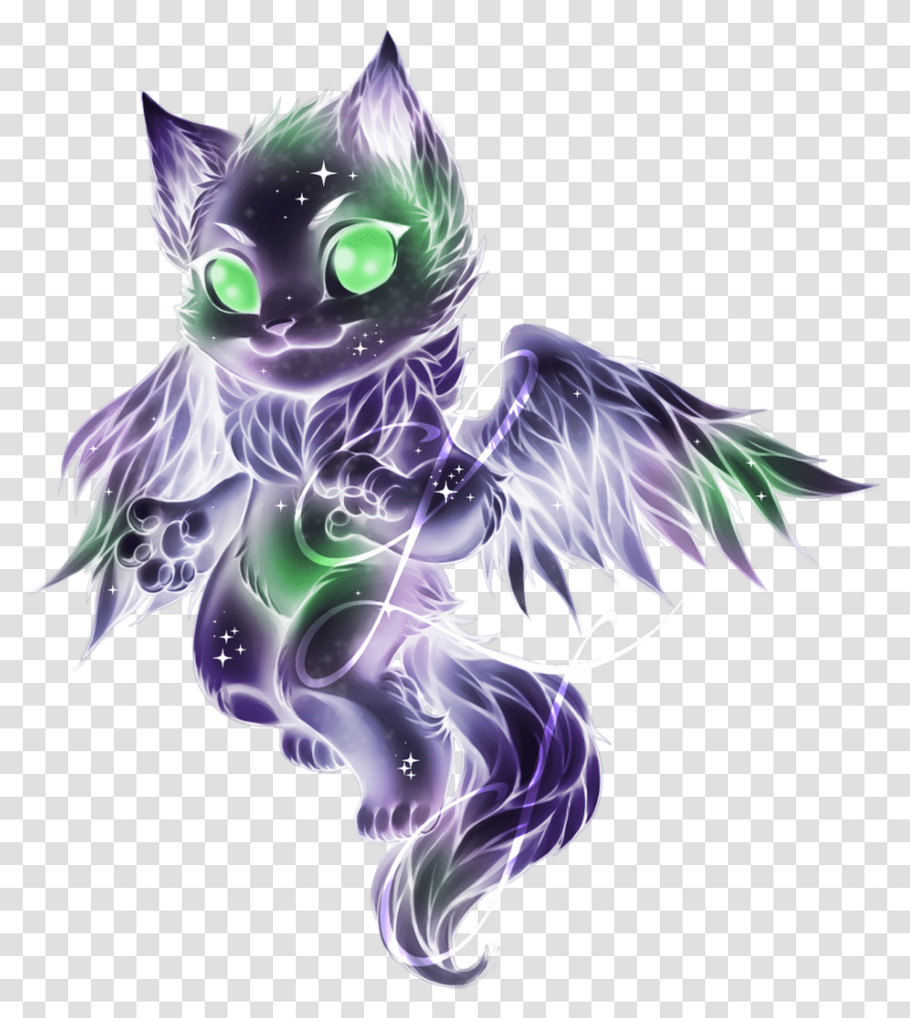 Galaxy Cat, Light, Angel Transparent Png