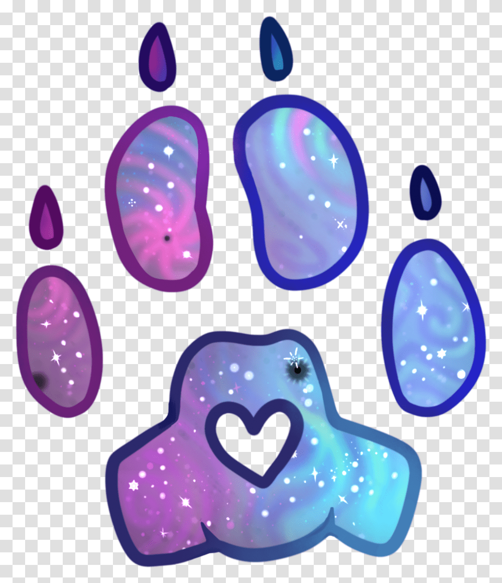 Galaxy Cat Paw Print, Purple, Mouth, Lip, Peeps Transparent Png