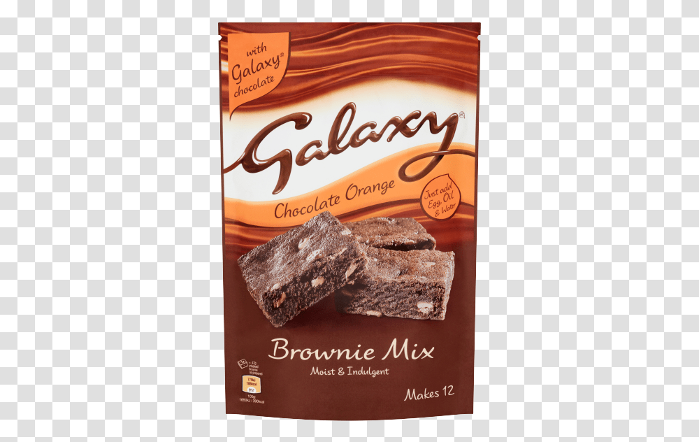 Galaxy Chocolate Orange Brownie Aimia Foods Galaxy Chocolate Orange Brownie Mix, Dessert, Fudge, Bread, Cocoa Transparent Png