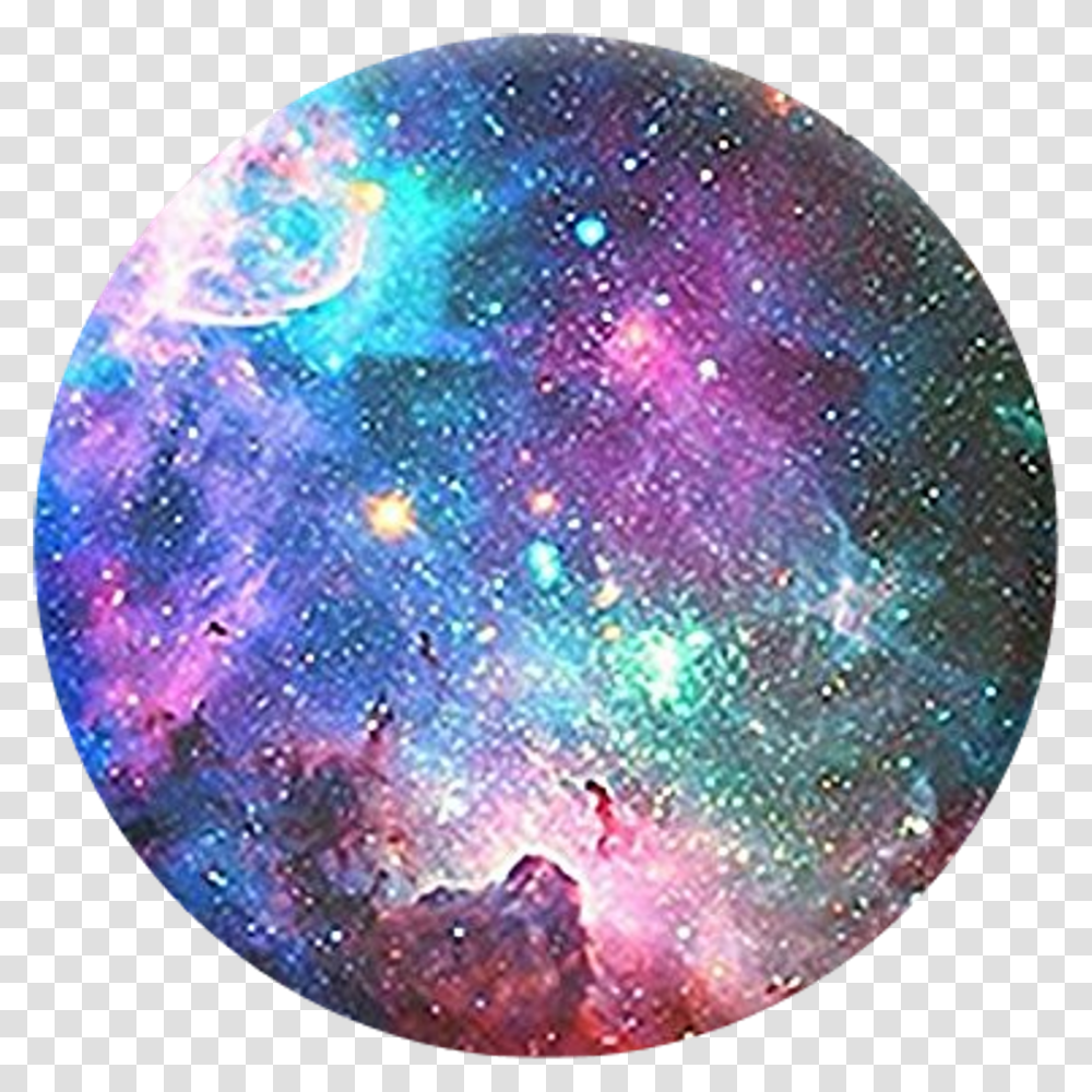 Galaxy Circle Moon Space Rainbow Aesthetic Tumblr Stars Galaxy Design Pop Socket, Gemstone, Jewelry, Accessories, Accessory Transparent Png