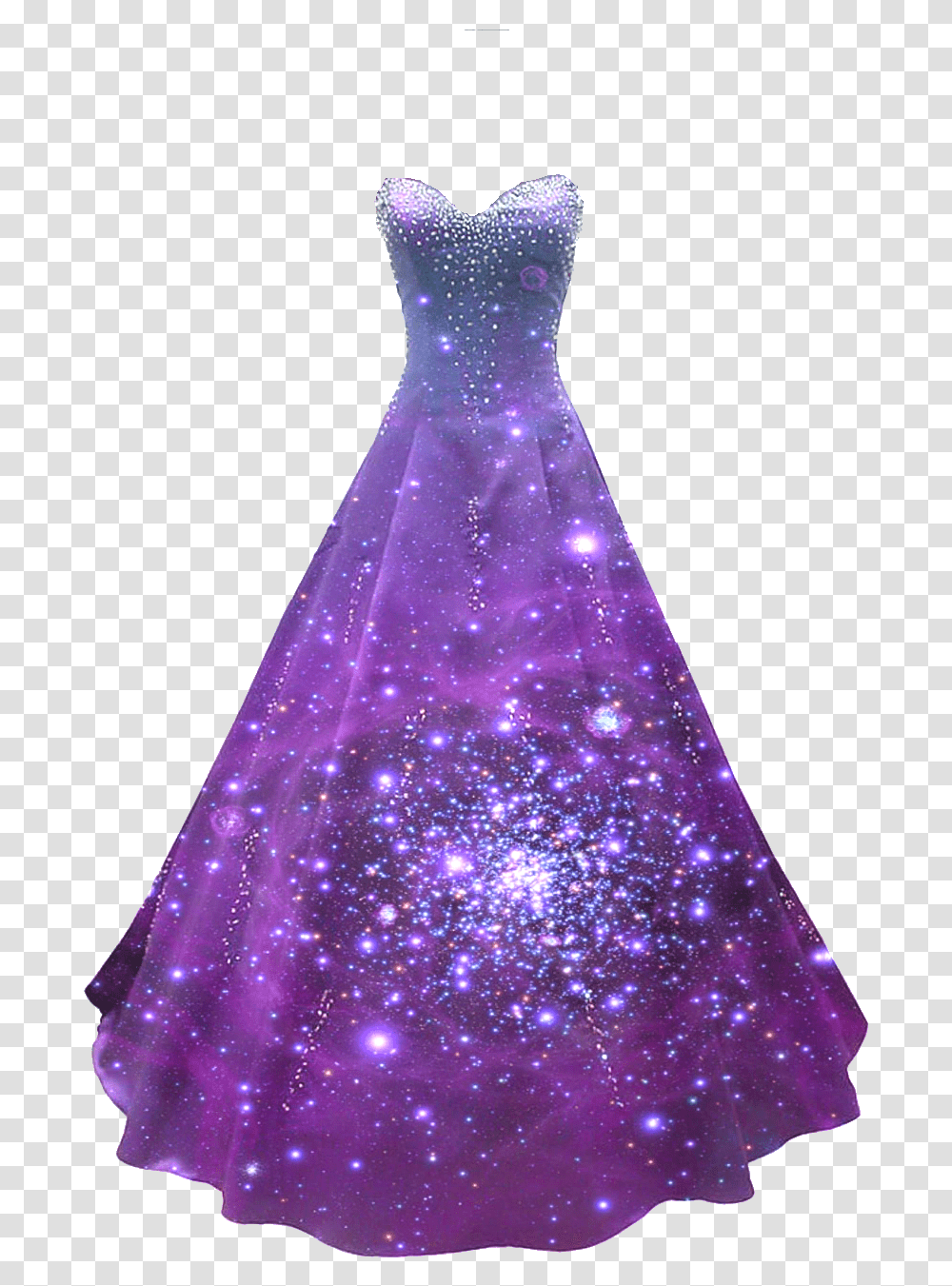 Galaxy Dress Dress Dress Skirt Galaxy Outfit Purple Dress Background, Apparel, Lighting, Evening Dress Transparent Png