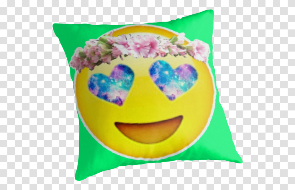 Galaxy Heart Eyes Emoji, Pillow, Cushion, Birthday Cake, Dessert Transparent Png