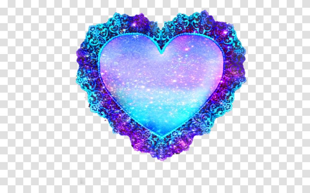 Galaxy Heart Purple And Blue Heart, Light, Diamond, Gemstone, Jewelry Transparent Png