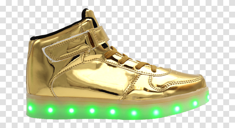 Galaxy Led Shoes Light Up Usb Charging High Top Strap Gold High Top Shoes, Apparel, Footwear, Sneaker Transparent Png