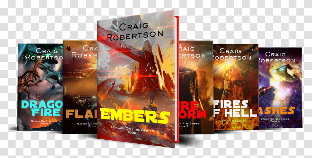 Galaxy Series 3d Line Up 6books Flyer Transparent Png