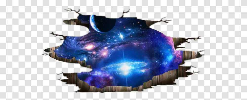 Galaxy Space Hole Wall Wood Ftestickers Galaxy Wall Stickers, Spaceship, Aircraft, Vehicle, Transportation Transparent Png