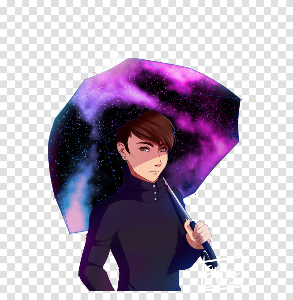 Galaxy Umbrella, Person, Sleeve, Outdoors Transparent Png