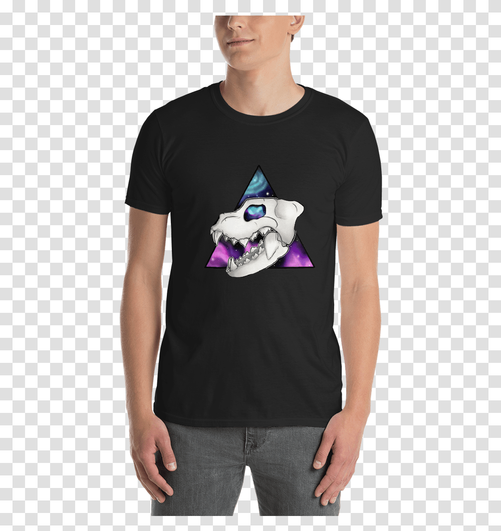 Galaxy Wolf Skull T Shirt, Apparel, T-Shirt, Person Transparent Png