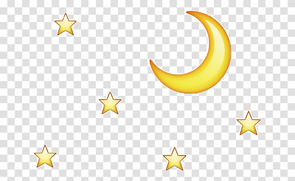 Galexy Stars Aesthetic Moon, Star Symbol, Banana, Fruit, Plant Transparent Png