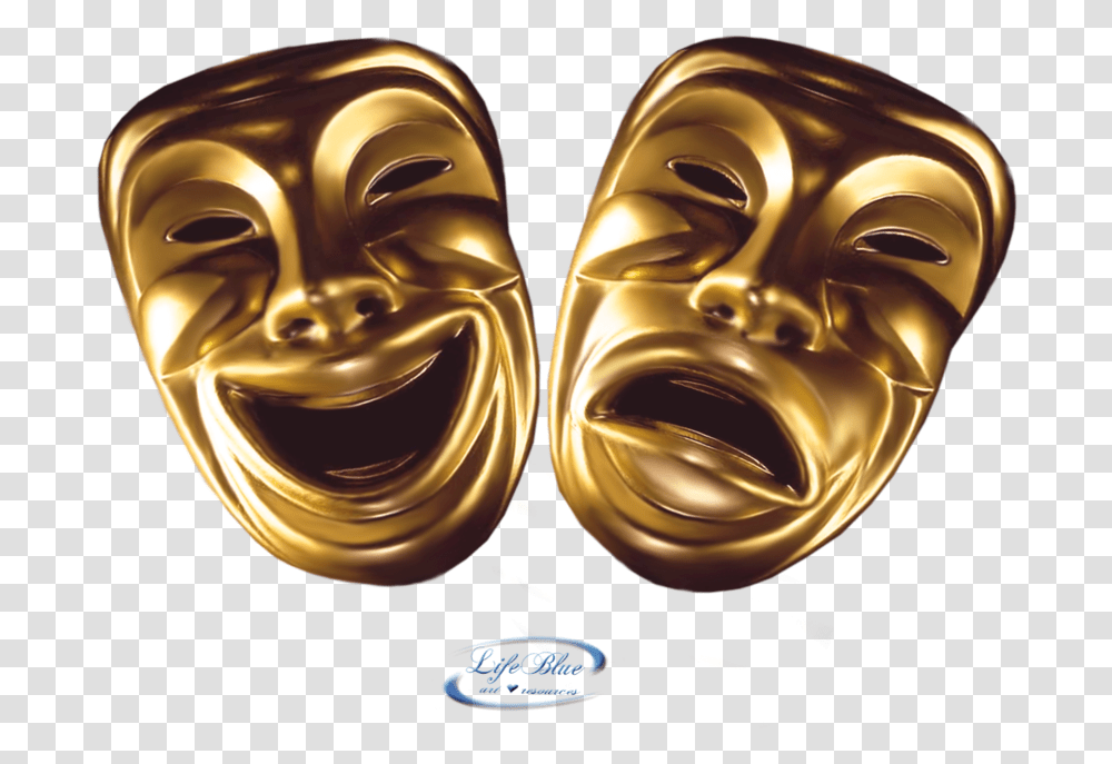 Gallery For Theatrical Tragedy And Comedy Mask Tattoo Comedy Tragedy Mask, Gold, Crowd Transparent Png