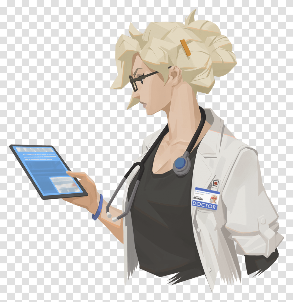 Gallery Image Overwatch Mercy Recall Challenge, Person, Human, Lab Coat Transparent Png