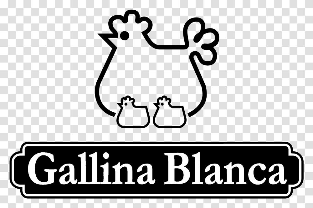 Gallina Blanca Logo Black And White Line Art, Trademark, Alphabet Transparent Png