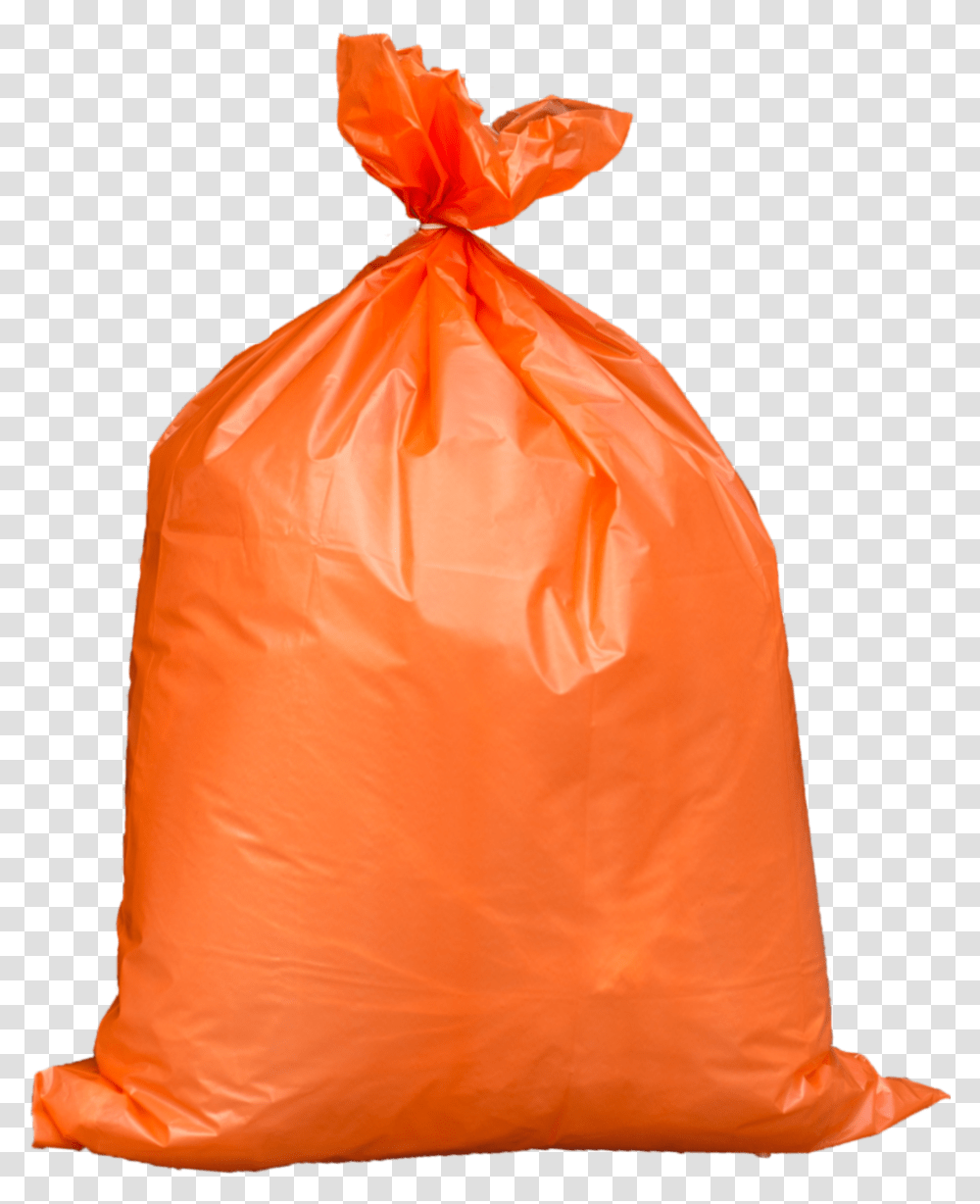 Gallon Contractor Trash Bags Garbage Orange Bags, Plastic Bag, Person, Human Transparent Png
