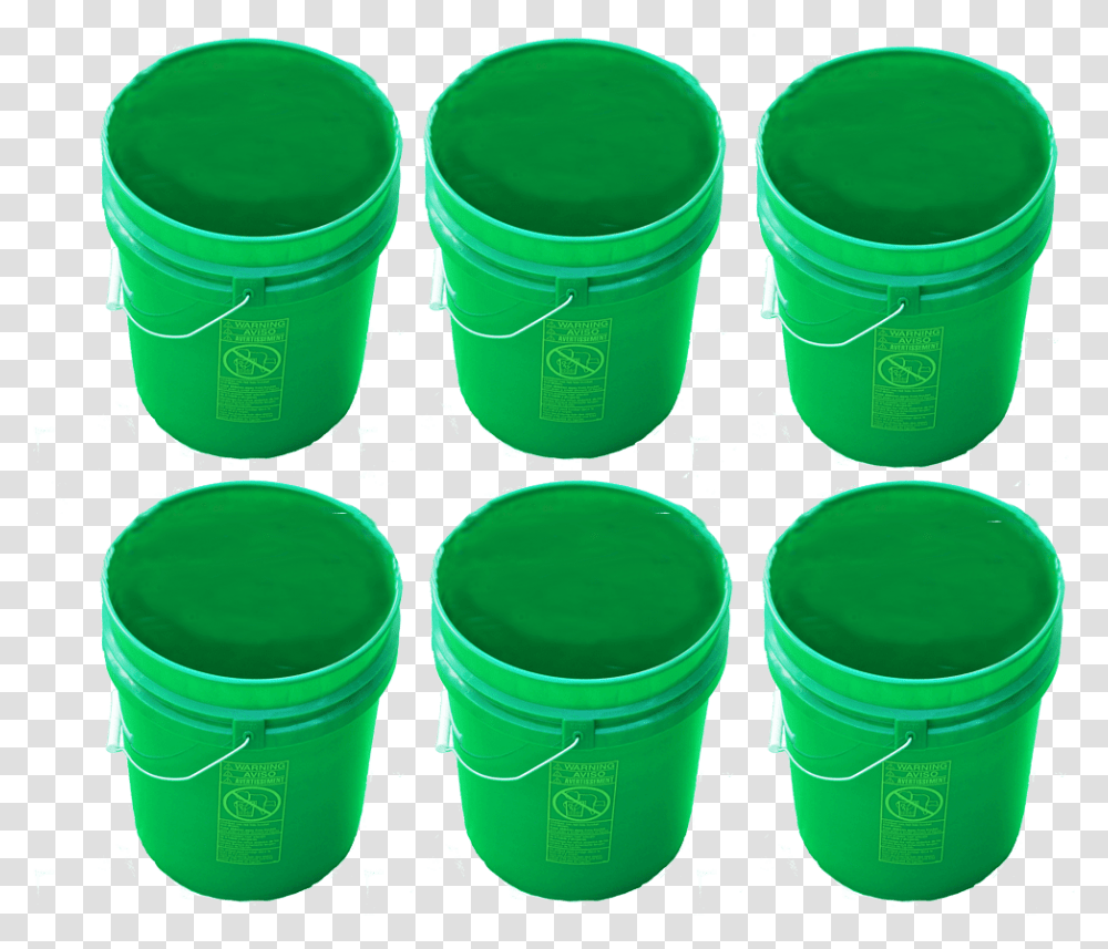 Gallon Plastic Buckets Green Plastic, Tape Transparent Png