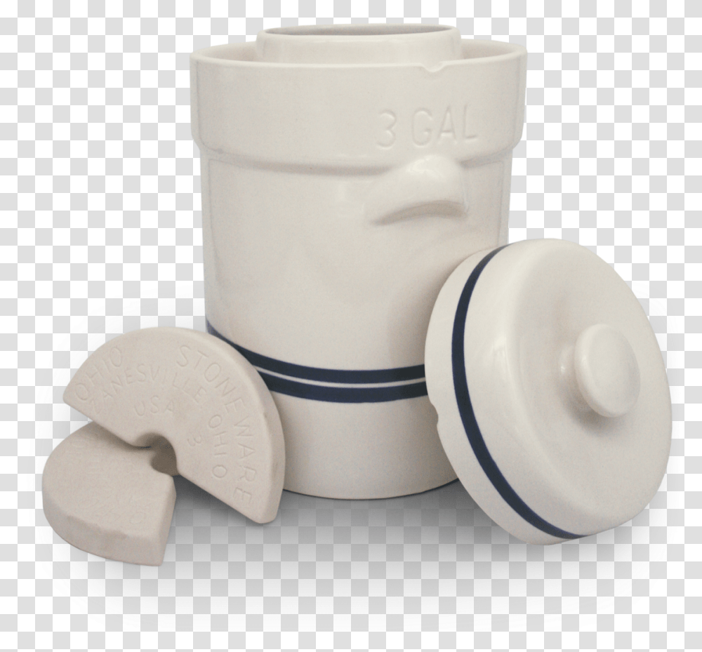 Gallon Water Seal Fermentation Crock Starter Kit Ceramic, Porcelain, Pottery, Tape, Dish Transparent Png