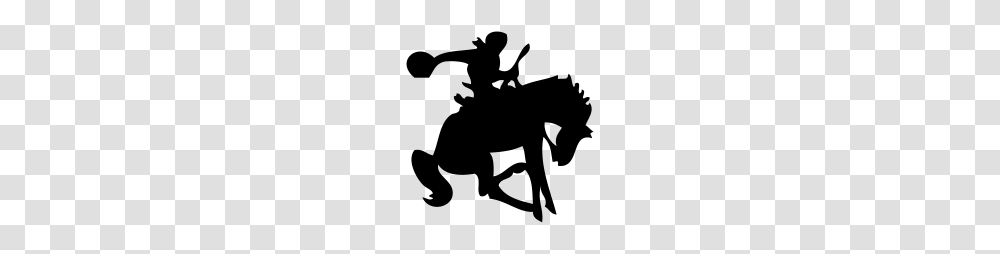 Galloping Bucking Horse Cowboy Silhouette, Gray, World Of Warcraft Transparent Png