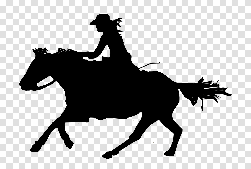 Galloping Horse And Rider Silhouette, Outdoors, Nature, Photography, Musician Transparent Png