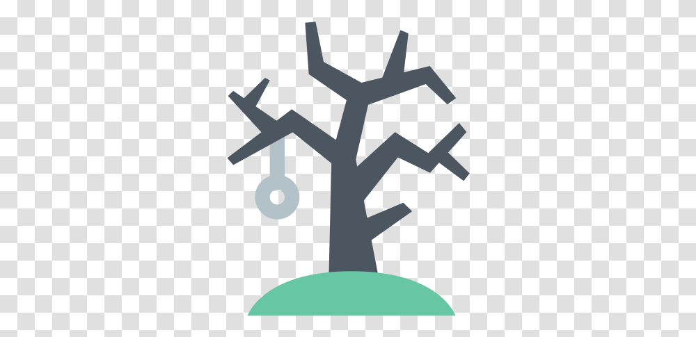 Gallows Halloween Horror Tree Icon Illustration, Cross, Symbol, Plant, Hook Transparent Png