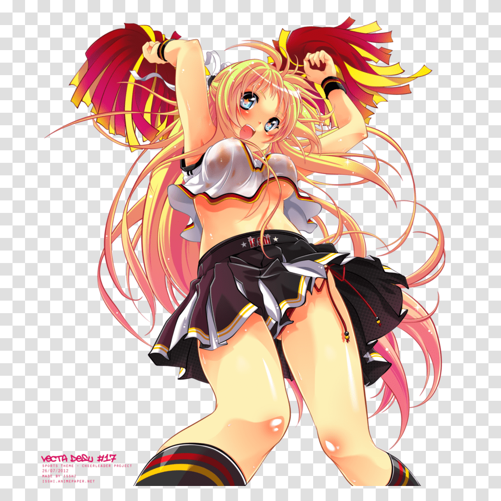 Gambar Anime Girl Cheerleader, Comics, Book, Manga, Person Transparent Png