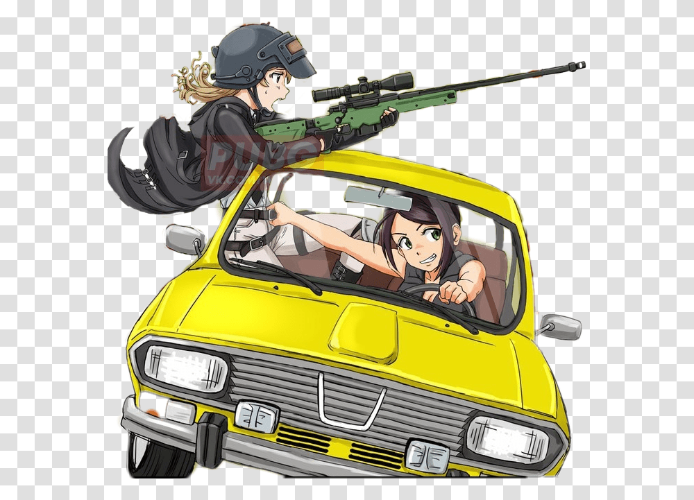 Gambar Anime Pubg, Person, Helmet, Car, Vehicle Transparent Png