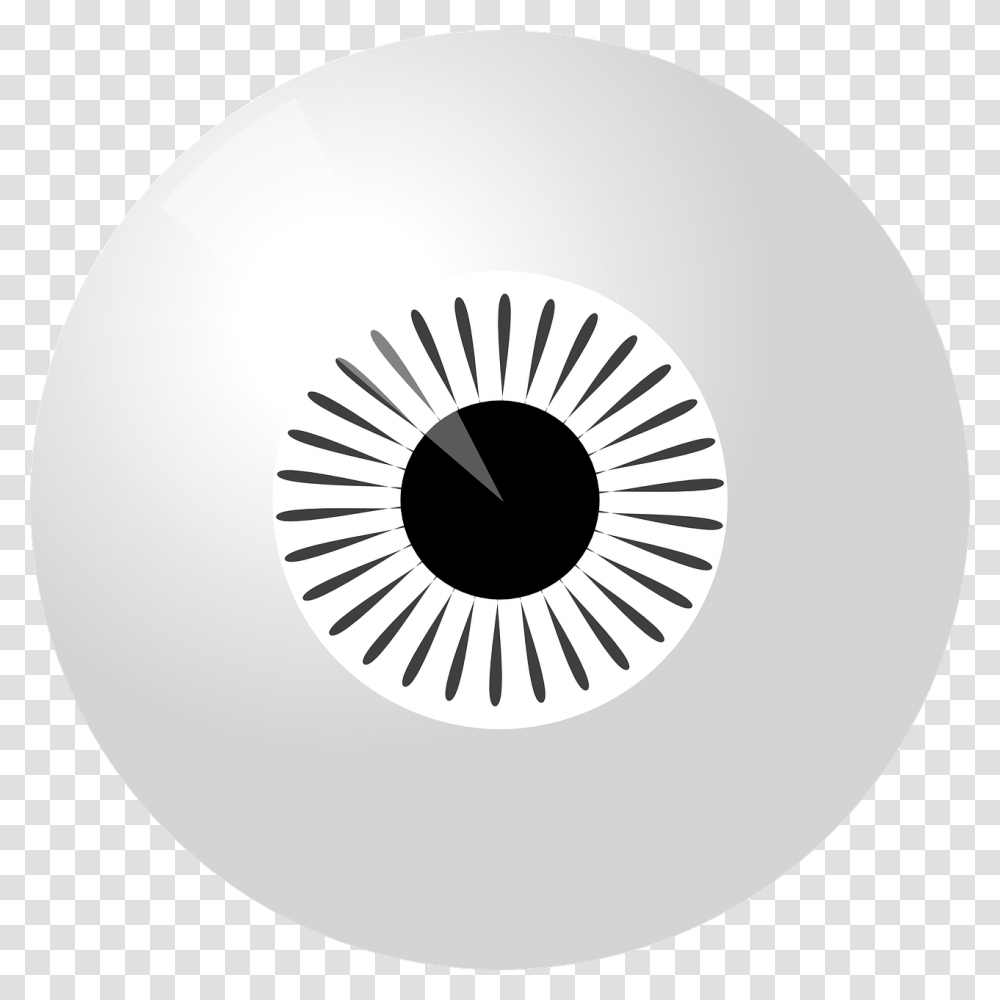 Gambar Bola Mata Hitam Putih, Sphere, Ball, Light Transparent Png