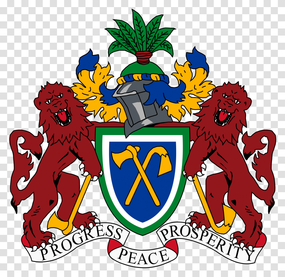 Gambia Coat Of Arm, Logo, Trademark, Emblem Transparent Png