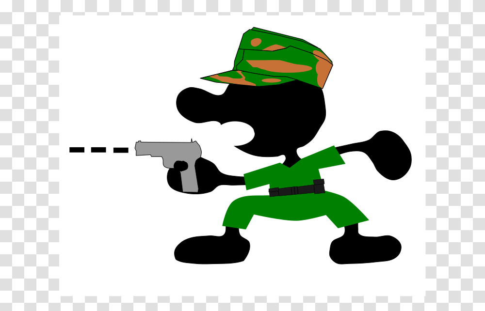 Game And Watch Game And Watch With A Gun, Person, Green, Silhouette Transparent Png