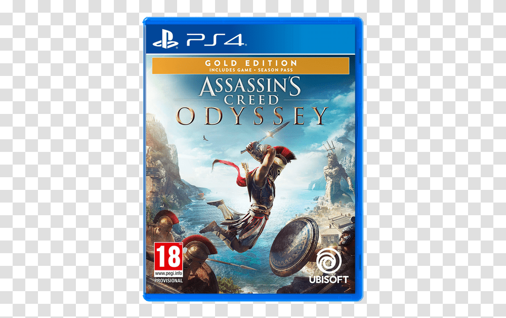 Game Assassins Creed Odyssey, Poster, Advertisement, Person, Book Transparent Png