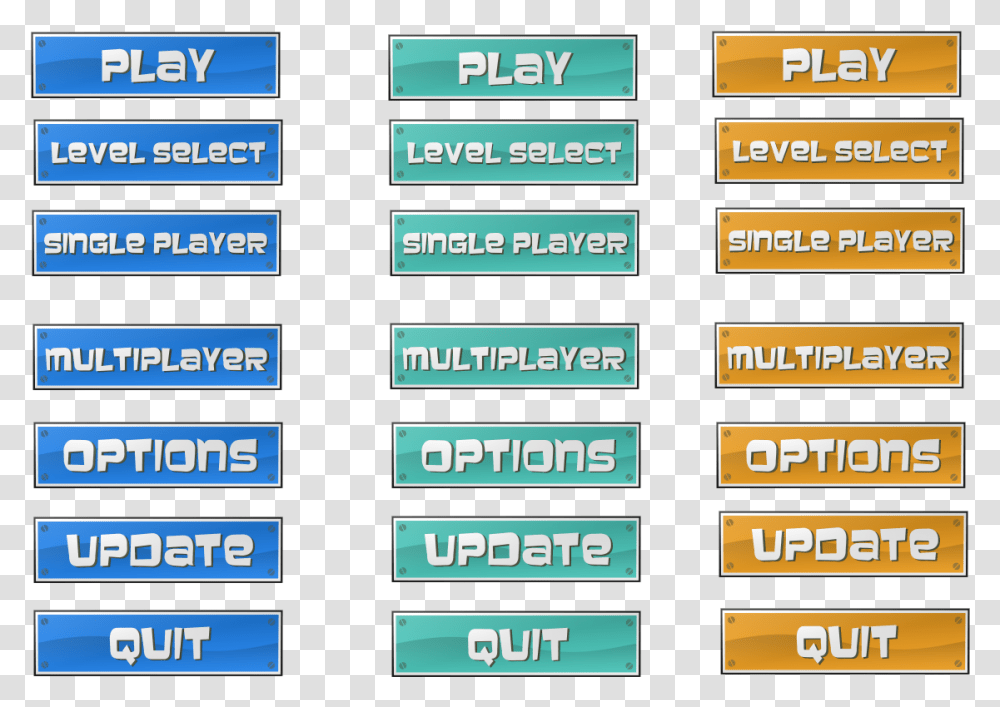 Game Buttons, Word, Number Transparent Png
