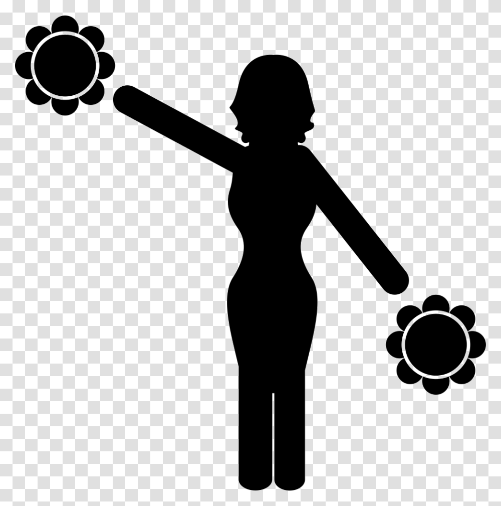 Game Cheerleader Icon, Person, Human, Silhouette, Stencil Transparent Png