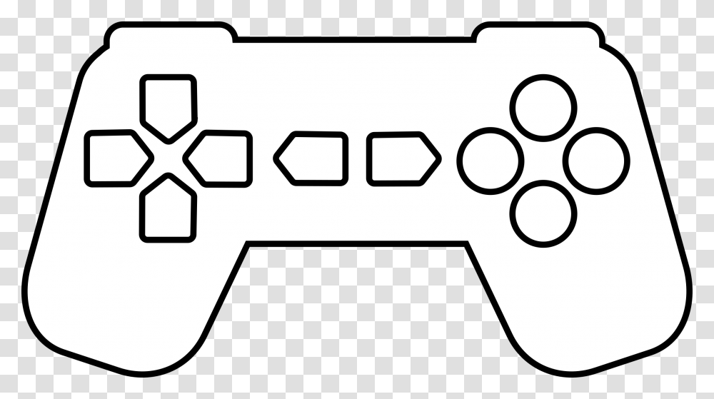 Game Controller Outline White Clip Arts Game Controller Icon White, Electronics, Joystick, Clock Transparent Png