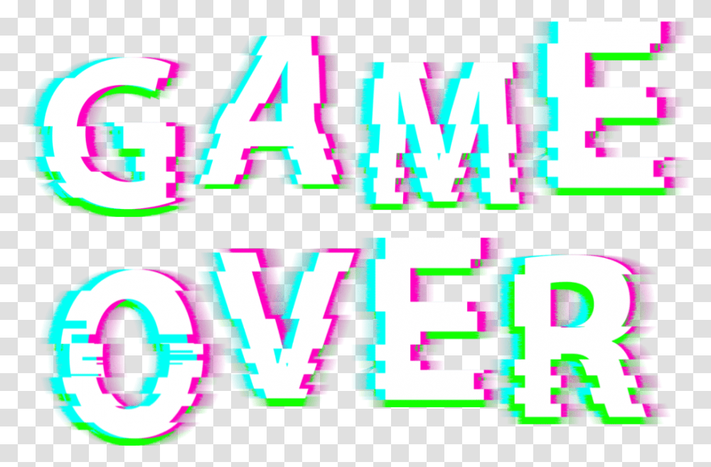 Game Game Over Glitch, Purple Transparent Png
