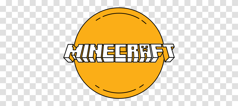 Game Gaming Logo Minecaft Orange Icon Circle, Text, Label, Pac Man, Hat Transparent Png