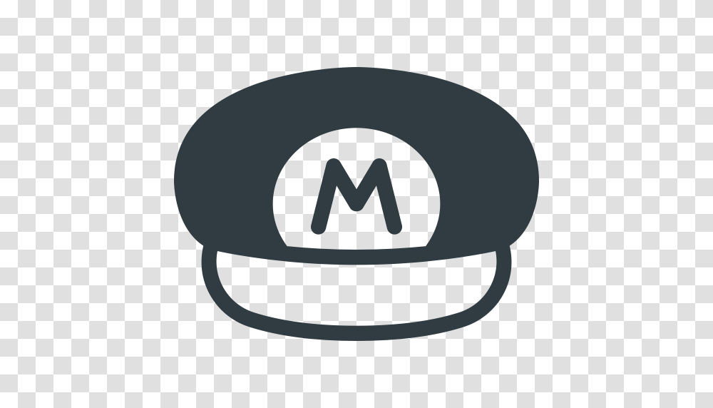 Game Hat Mario Retro Super Video Icon, Apparel, Stencil Transparent Png