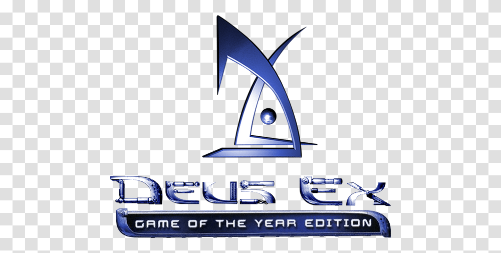 Game Of The Year Edition Deus Ex Logo, Symbol, Trademark, Text, Outdoors Transparent Png