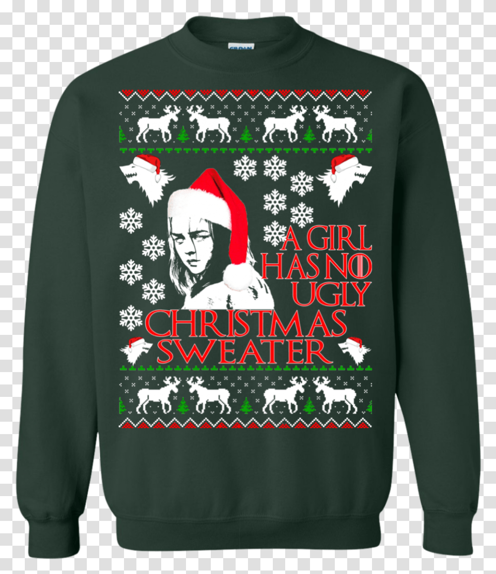 Game Of Thrones A Girl Has No Ugly Christmas Sweater Big Bang Theory Christmas Jumper, Clothing, Apparel, Sweatshirt, Sleeve Transparent Png