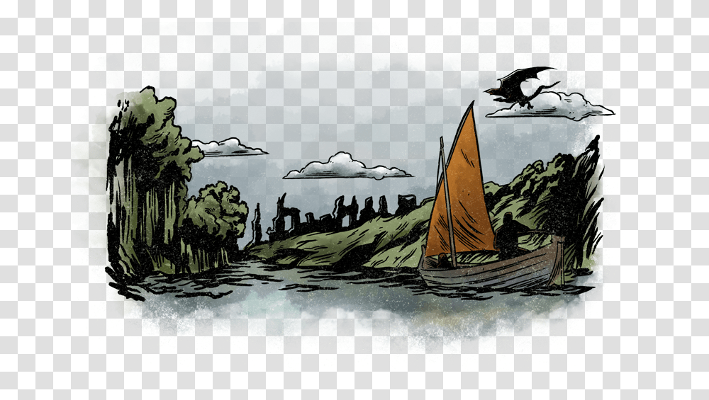 Game Of Thrones Adam Stafford Painting, Bird, Boat, Vehicle, Transportation Transparent Png