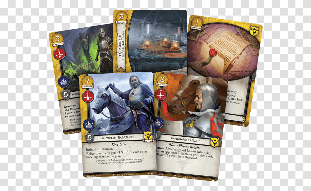 Game Of Thrones Card Game Intro Decks, Horse, Person, Paper, Advertisement Transparent Png