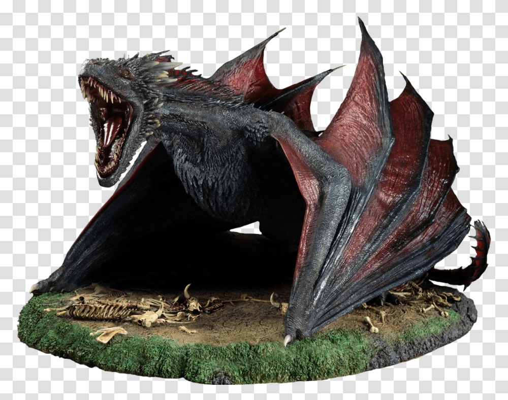 Game Of Thrones Drogon 16th Scale Diorama Statue By Game Of Throne Statue, Bird, Animal, Dragon, Mammal Transparent Png