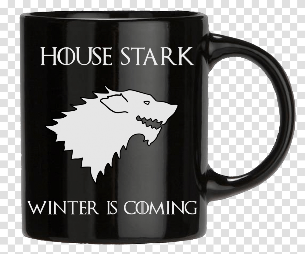 Game Of Thrones House Of Stark Mug Fsociety Game Of Thrones House Stark Poster, Coffee Cup, Stein, Jug Transparent Png