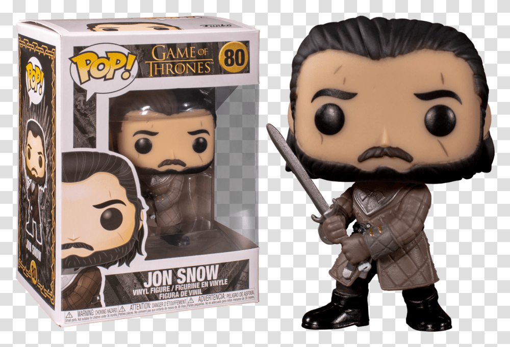 Game Of Thrones Jon Snow Battle Of Winterfell Pop Vinyl Funko Pop Game Of Thrones Jon Snow, Toy, Person, Human Transparent Png