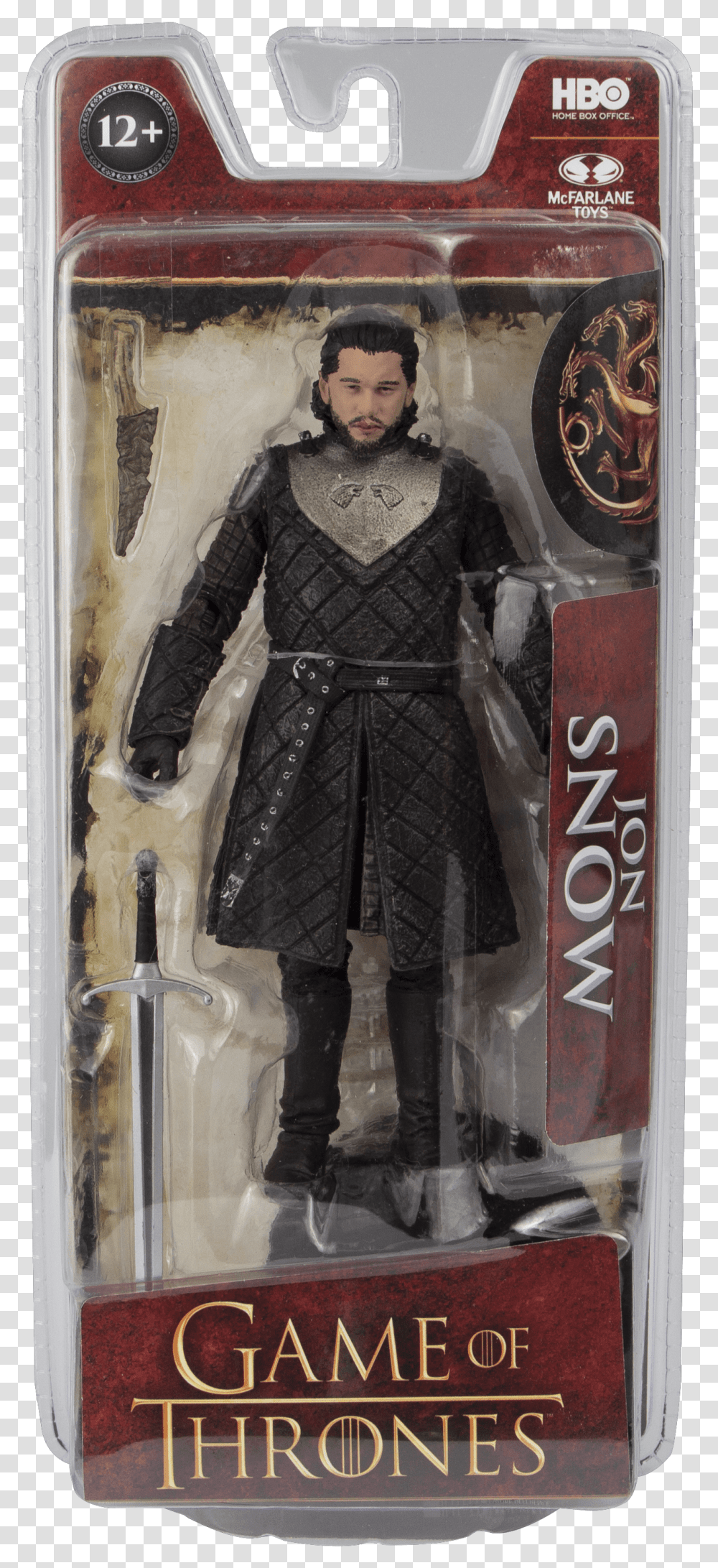 Game Of Thrones Mcfarlane Jon Snow, Person, Overcoat, Poster Transparent Png