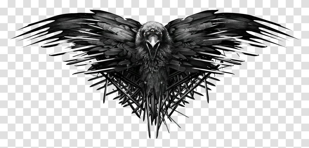 Game Of Thrones Raven Tattoo, Vulture, Bird, Animal, Eagle Transparent Png