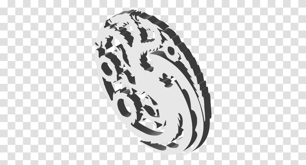 Game Of Thrones Targaryen Logo 3d Cad Model Library Grabcad Illustration, Machine, Stencil, Wheel, Gear Transparent Png
