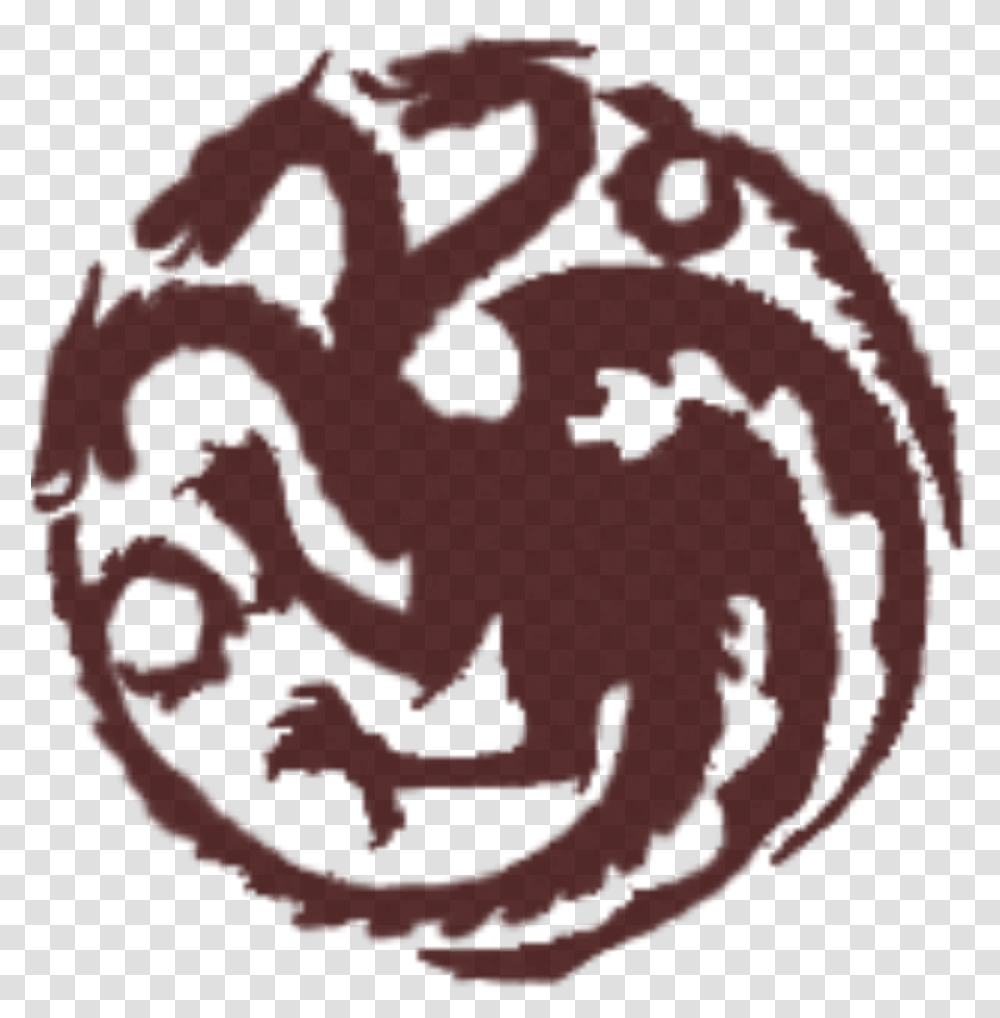 Game Of Thrones Targaryen Logo Game Of Thrones Sigils Black, Plant, Painting, Pattern Transparent Png